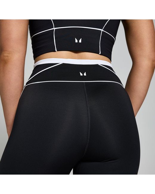 Mp Black Teo Contrast Texture Leggings