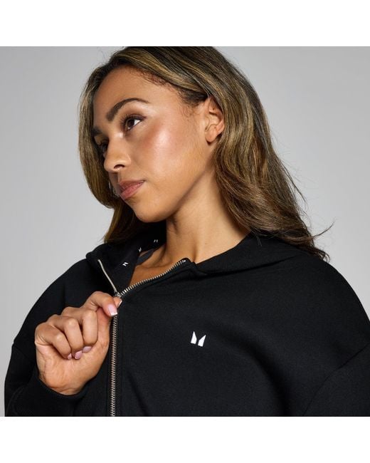 Mp Black Basics Zip Through Hoodie