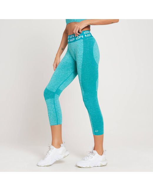 Leggings 3/4 Curve Da Donna di Mp in Blue