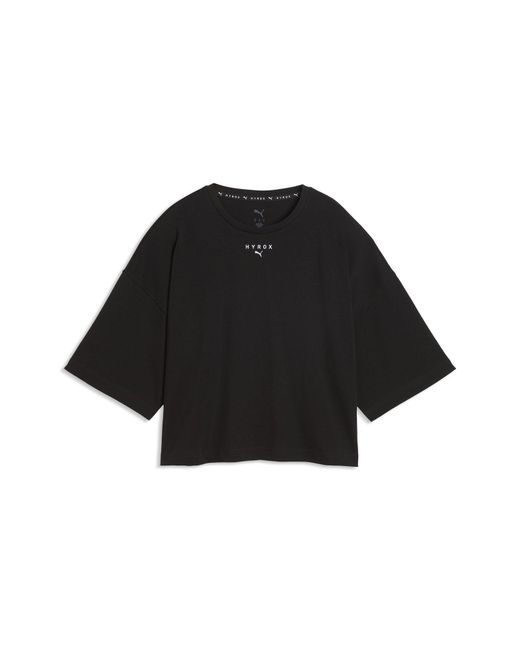 PUMA Black X Hyrox Cropped Lifestyle Tee