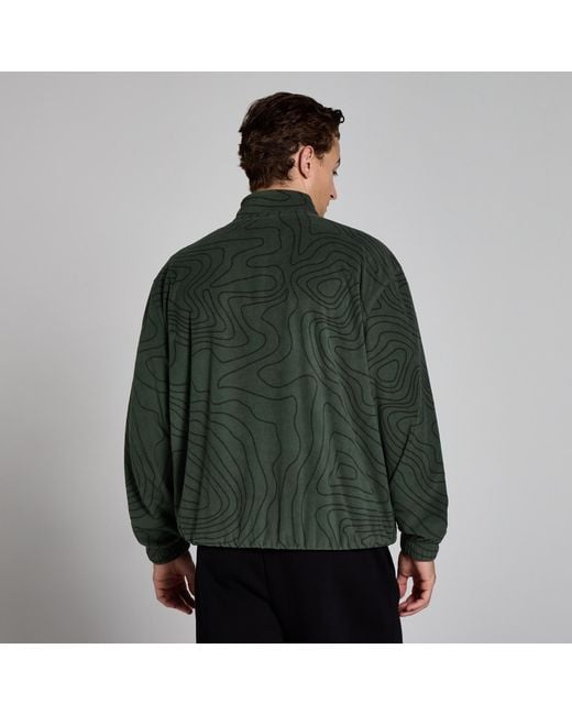Forro Polar Estaado Con Cremallera De 1/4 Para Hombre De Mp de hombre de color Green