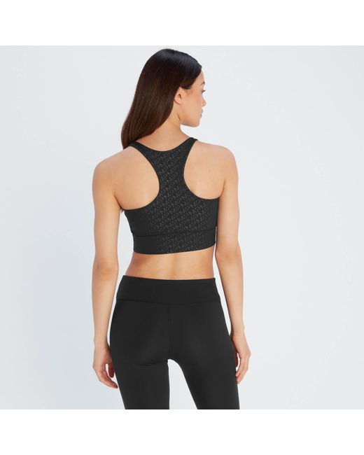 Mp Black Printed Training Bra