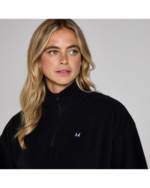 Mp Black Funnel Neck 1/4 Zip Fleece