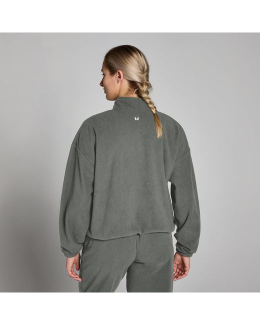 Mp Gray Funnel Neck 1/4 Zip Fleece