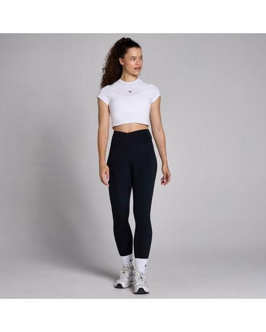 Mp White Basics Body Fit Short Sleeve Crop T-Shirt