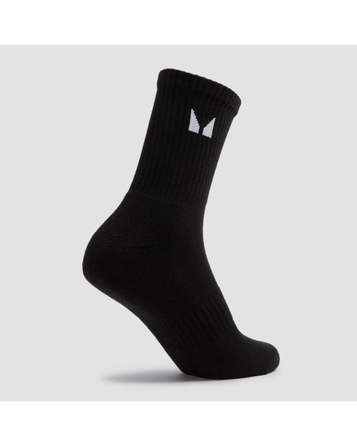 Mp Black Unisex Crew Socks (3 Pack)
