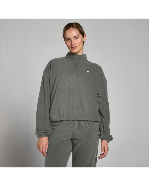 Mp Gray Funnel Neck 1/4 Zip Fleece