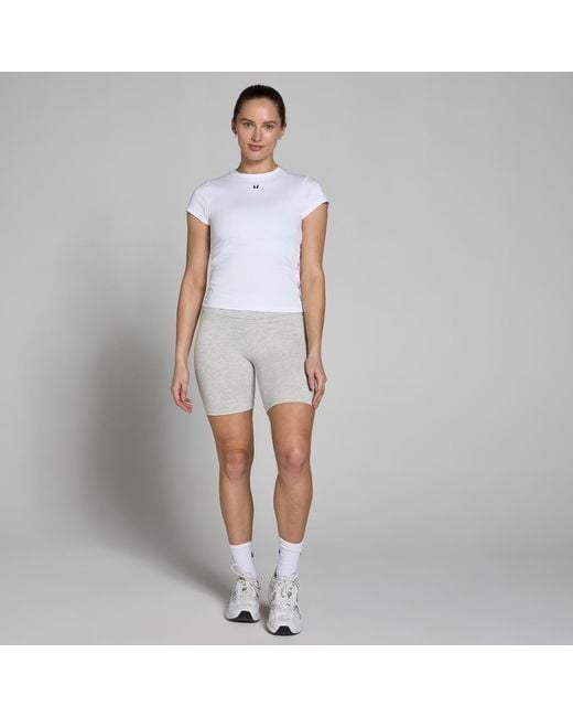 Mp White Basic Body Fit Short Sleeve T-shirt