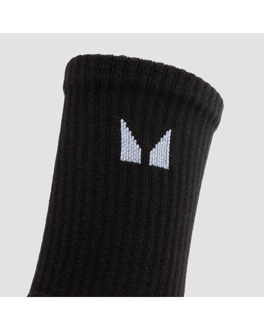 Mp Black Unisex Crew Socks (3 Pack)