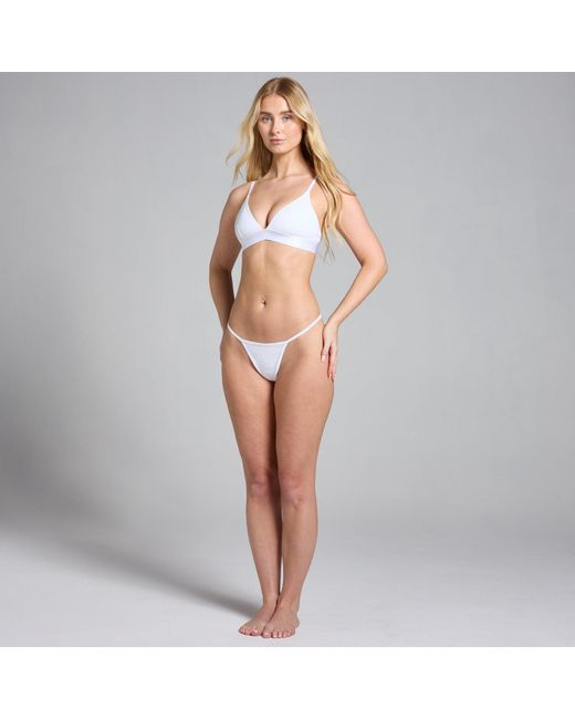 Mp White V-Neck Bralette