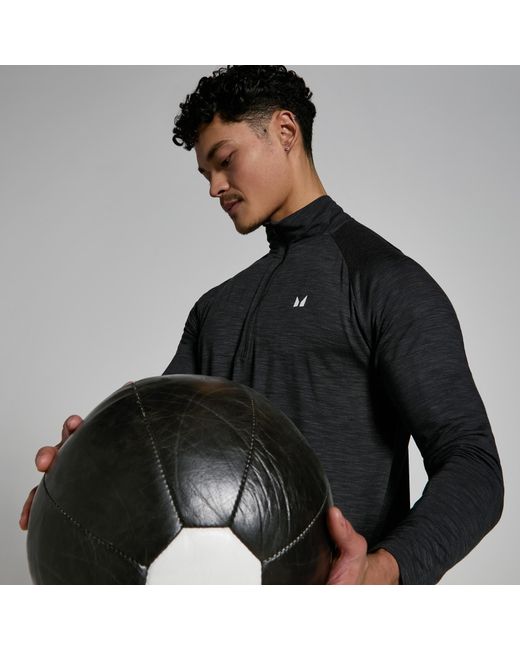 Maglia Con Cerniera 1/4 Performance Da Uomo di Mp in Black da Uomo