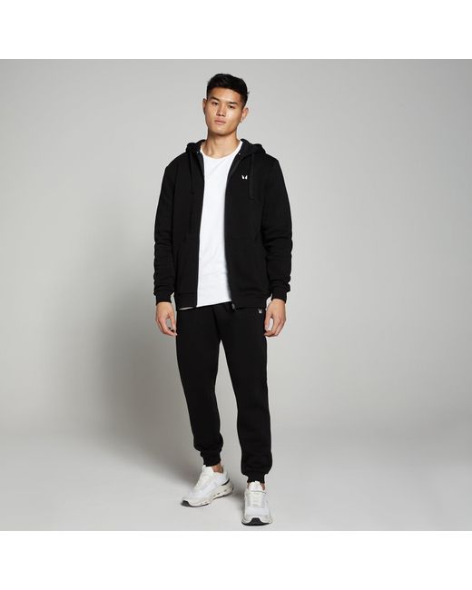 Mp Black Rest Day Zip Through Hoodie for men