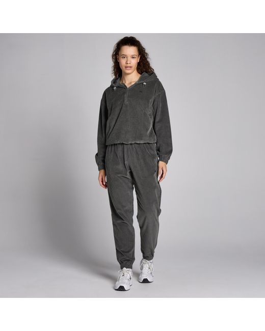 Mp Gray Corduroy 1/4 Zip Hoodie
