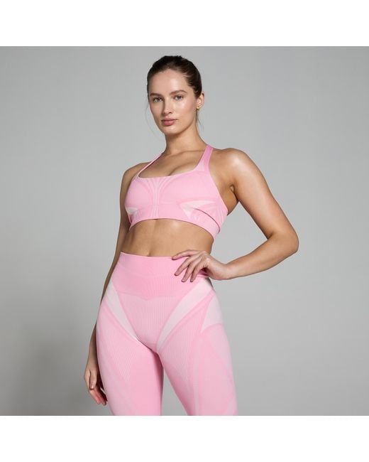 Mp Pink 'Teo Ultra Geometric Seamless Sports Bra