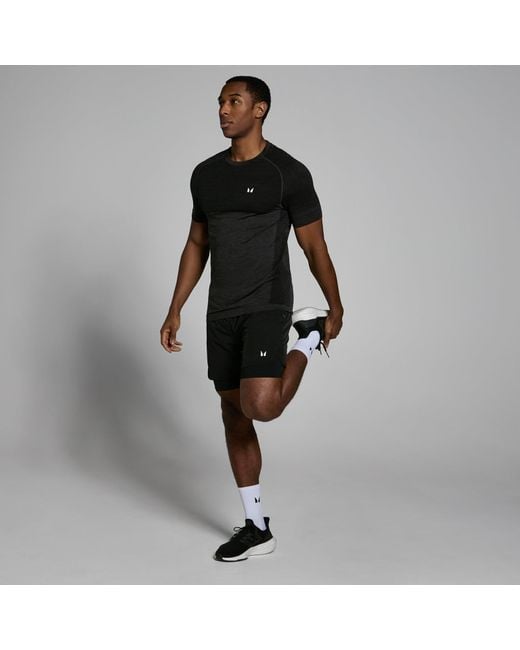 Mp Black Seamless Short Sleeve T-shirt for men