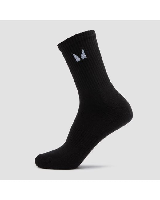 Mp Black Unisex Crew Socks (3 Pack)