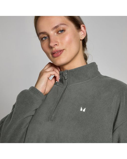 Mp Gray Funnel Neck 1/4 Zip Fleece