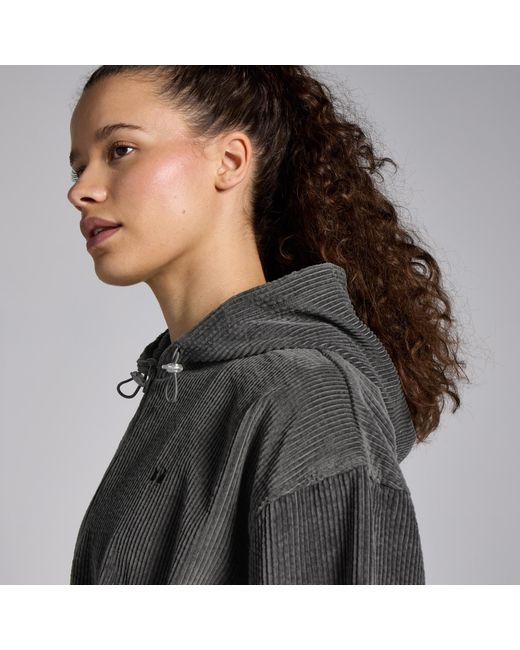 Mp Gray Corduroy 1/4 Zip Hoodie