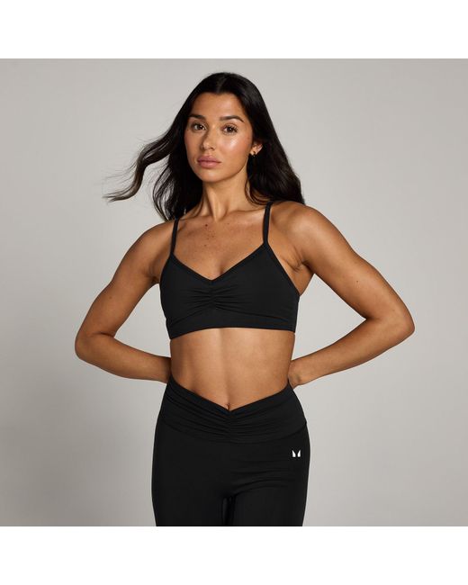 Mp Black Teo Ruched Front Sports Bra