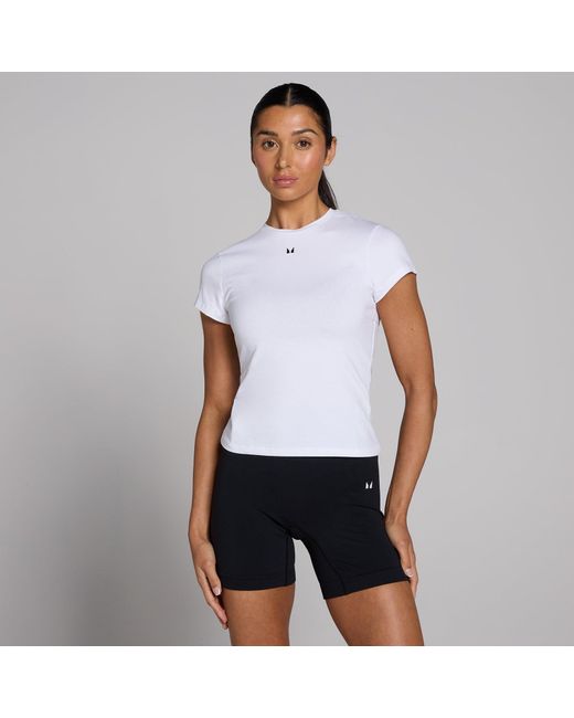 Mp White Basic Body Fit Short Sleeve T-shirt