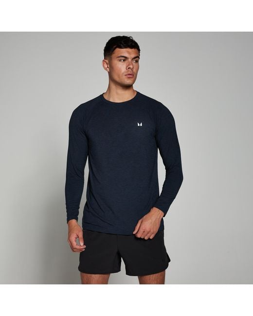 Maglia A Maniche Lunghe Performance Da Uomo di Mp in Blue da Uomo