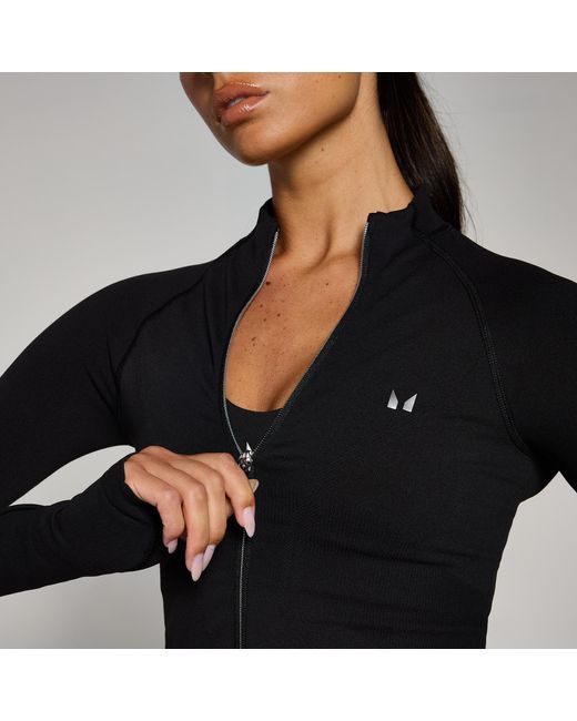 Mp Black Teo Ultra Seamless Zip Up Jacket
