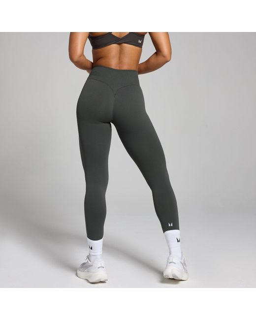 Mp Gray Teo Mid-Rise Seamless Leggings