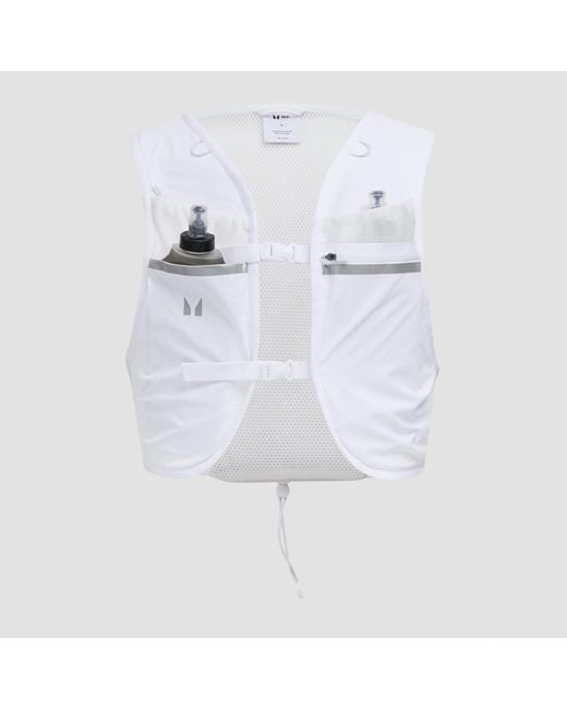 Paquete De Camiseta De Tirante Hydration Y 2 Botellas Blandas Para Correr De Mp de color White