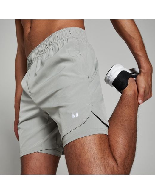 Mp Gray 2-in-1 Training Shorts for men