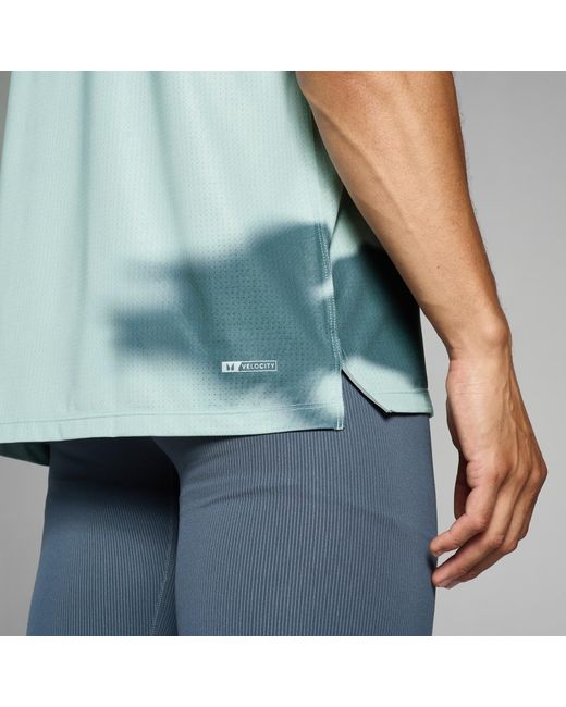 Camiseta De Rejilla Con Estaado Gráfico Velocity Para Hombre De Mp de hombre de color Blue