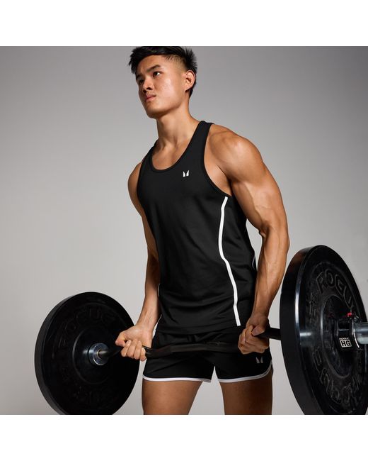 Canotta A Spalline Sottili Teo Binding Da Uomo di Mp in Black da Uomo