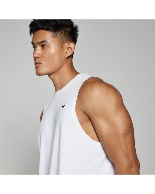 Mp White Training Tank Top for men