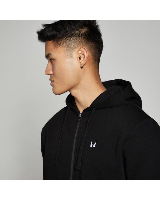 Mp Black Rest Day Zip Through Hoodie for men