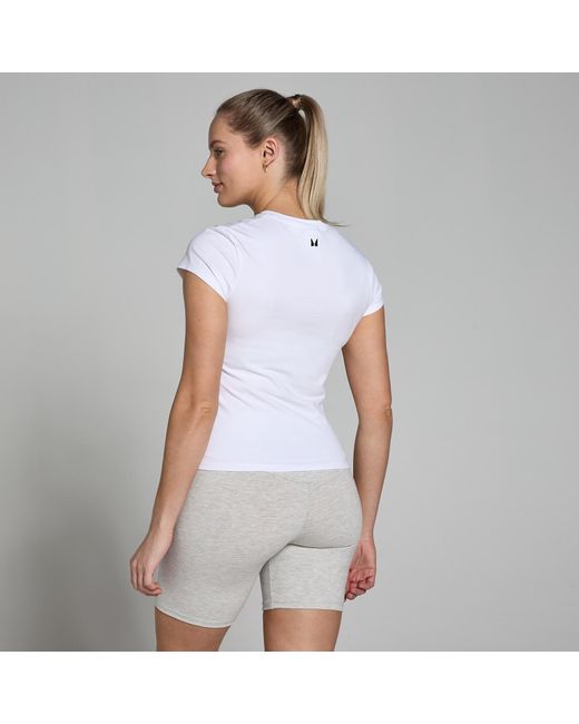 Mp White Basic Body Fit Short Sleeve T-shirt