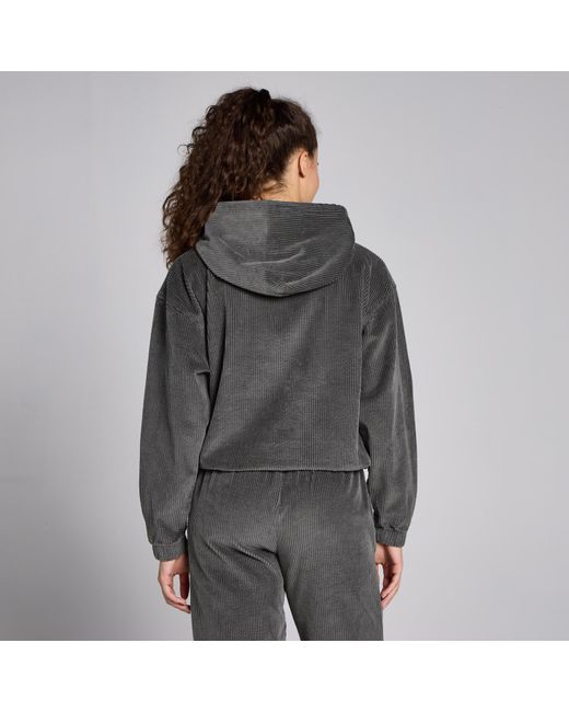 Mp Gray Corduroy 1/4 Zip Hoodie