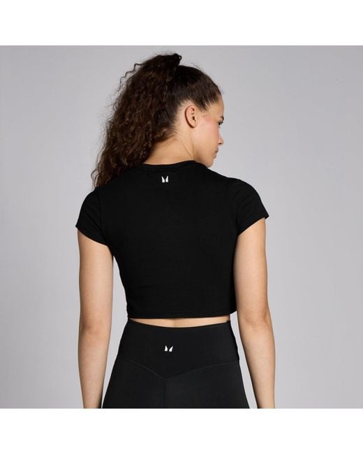 Mp Black Basics Body Fit Short Sleeve Crop T-Shirt
