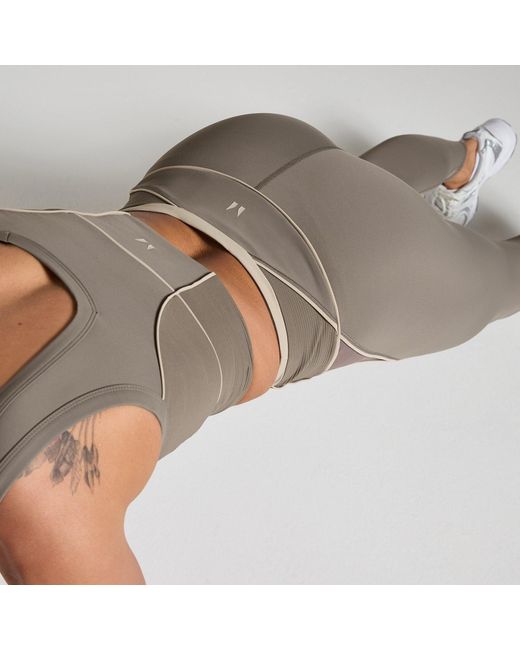 Mp Gray Teo Contrast Texture Leggings