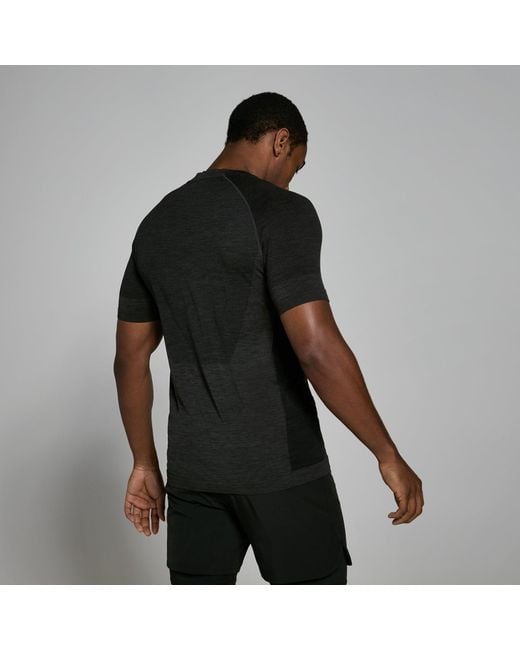 Mp Black Seamless Short Sleeve T-shirt for men