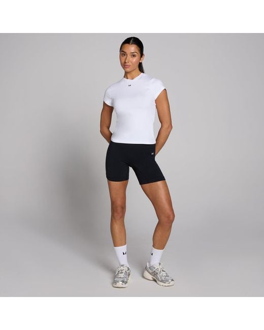 Mp White Basic Body Fit Short Sleeve T-shirt