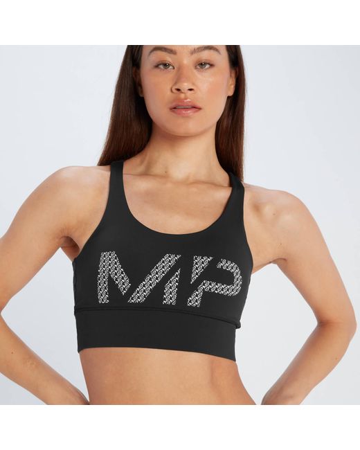 Mp Black Printed Training Bra