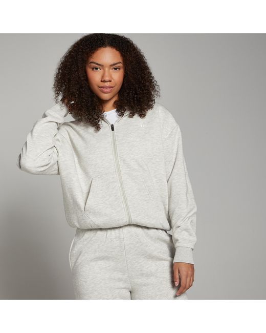 Felpa Con Cappuccio E Cerniera Basics Da Donna di Mp in Gray
