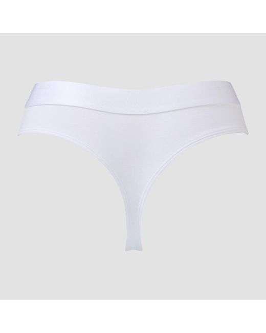 Mp White Mid Rise Thong (3 Pack)
