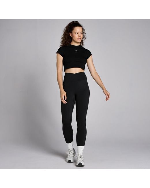 Mp Black Basics Body Fit Short Sleeve Crop T-Shirt