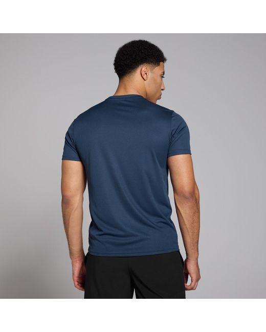 Camiseta De Entrenamiento Con Diseño De Cuadrícula Para Hombre De Mp de hombre de color Blue