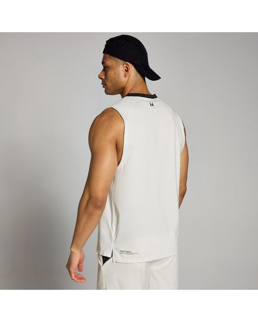 Mp Gray Teo Gridded Tank for men