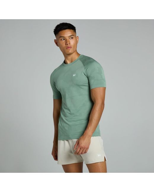 Mp Green Teo Muscle Fit Seamless T-Shirt for men