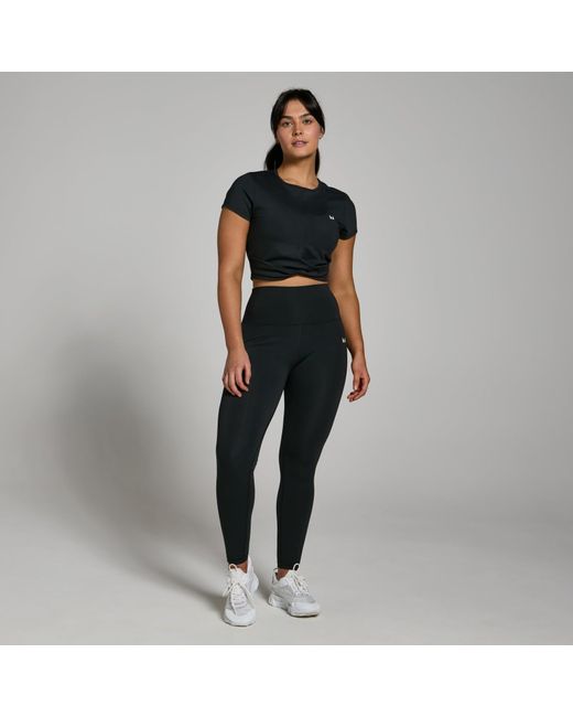 Mp Black Power Short Sleeve Crop Top