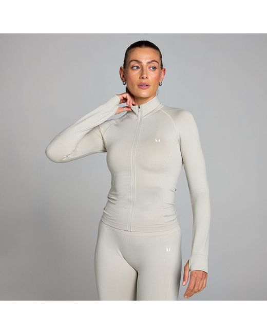 Mp Gray Shape Seamless Zip Through Jacket