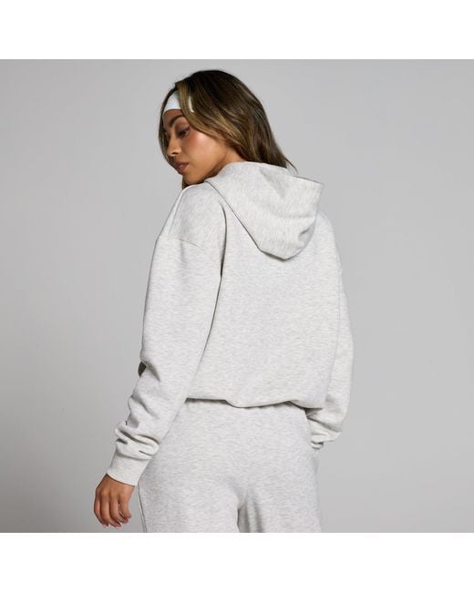 Mp Gray Basics Zip Through Hoodie