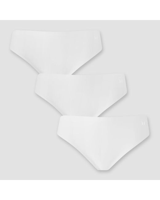 Mp White Mid Rise No Vpl Bikini Brief (3 Pack)